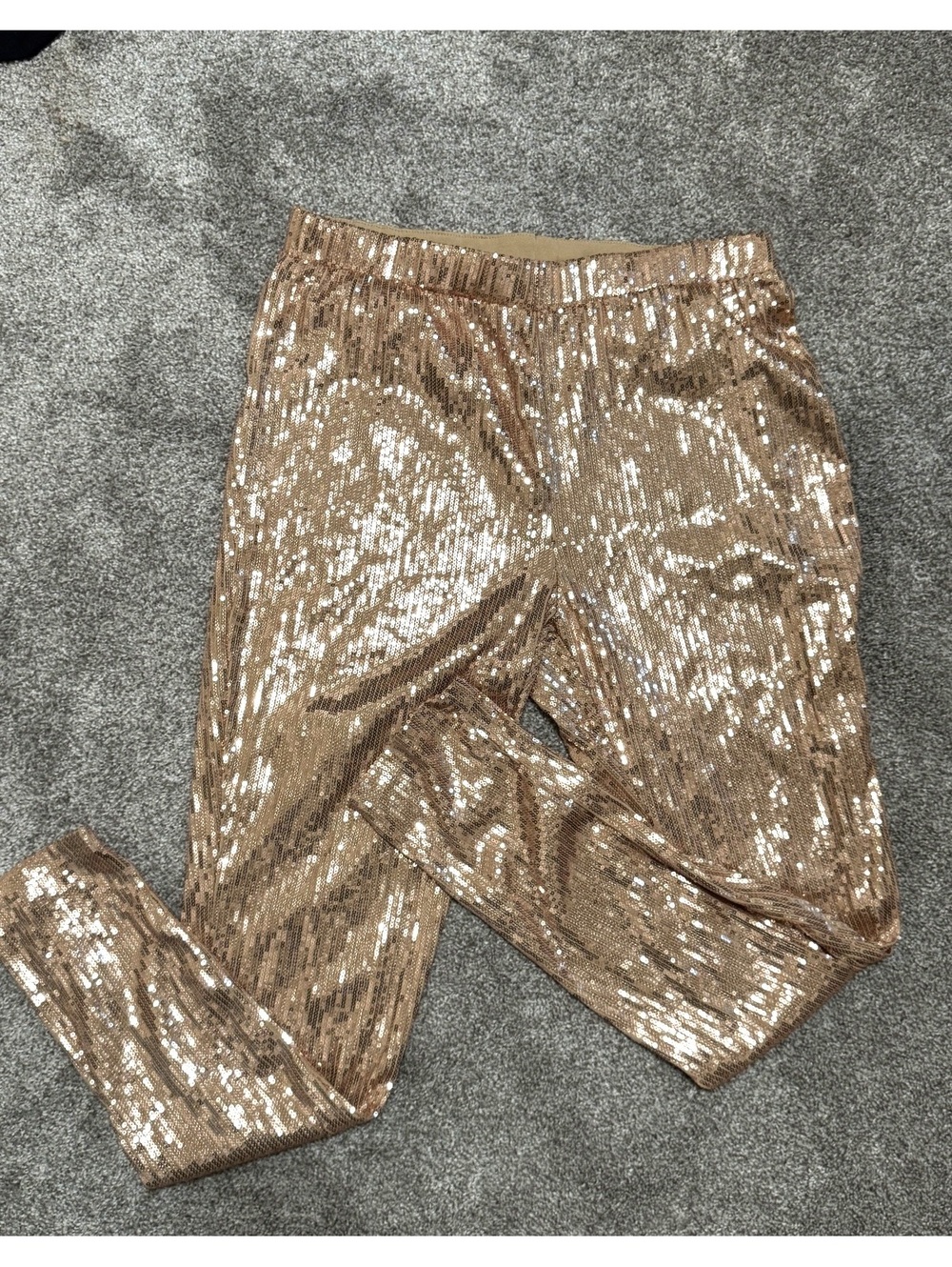 Roaman's Women's Plus Size 18/20 Gold Sequin Leggings